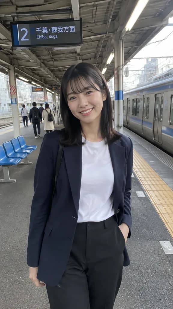 Casual Smartphone Train Station Snapshot