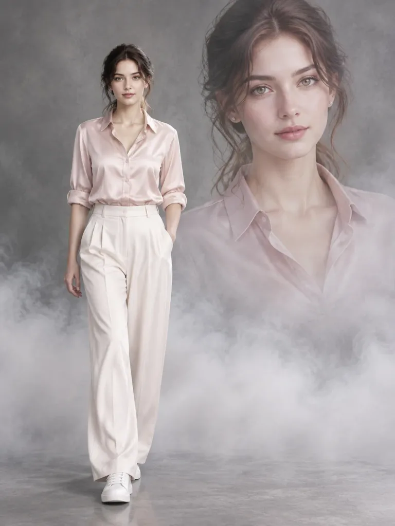 Double Exposure Editorial Studio Portrait