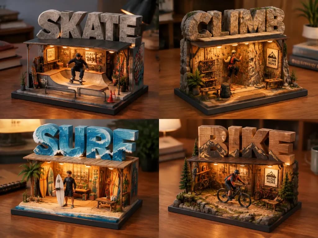 Isometric Scale Model Diorama Grid