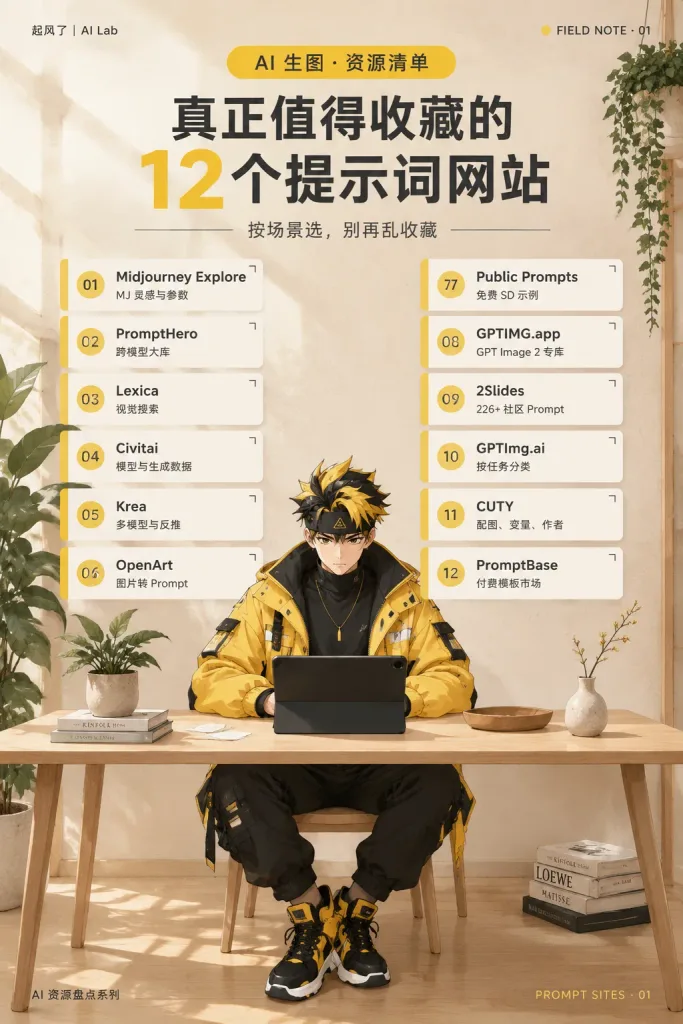 Anime Workspace Prompt Directory Infographic