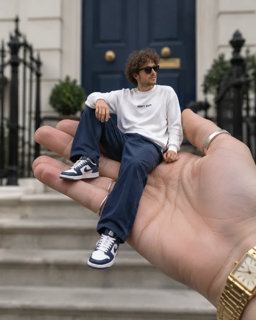 Miniature Figure on Giant Hand