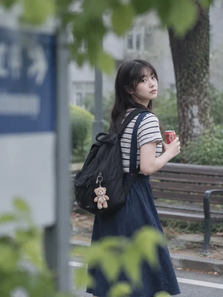 Instantâneo Casual de Campus em Estilo Japonês