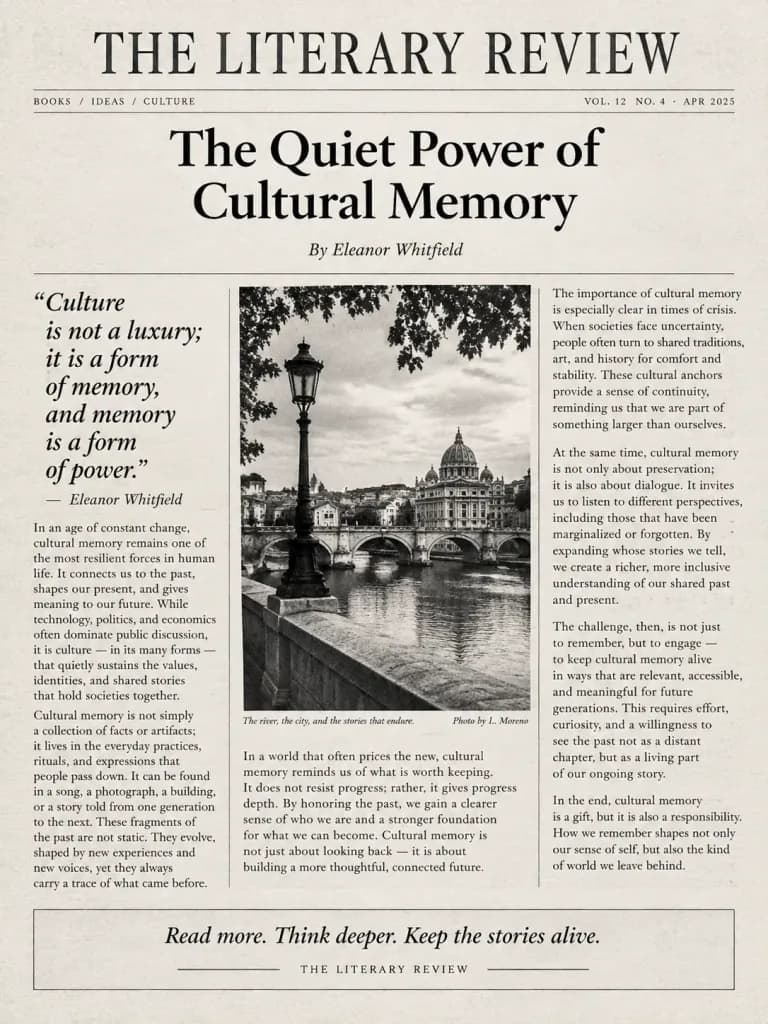 Black and White Editorial Newspaper Layout