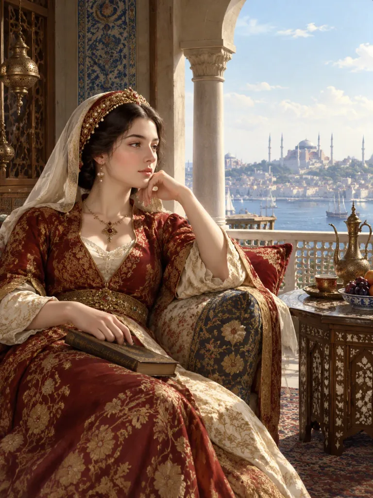 Ottoman Noblewoman Quiet Afternoon Portrait