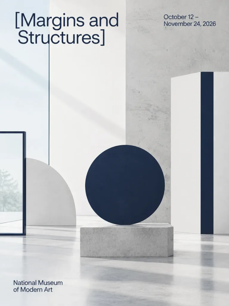 Minimalist Contemporary Art Exhibition Poster