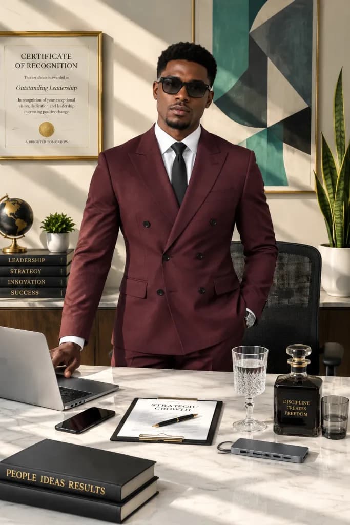 Modern Executive in Luxury Office Portrait