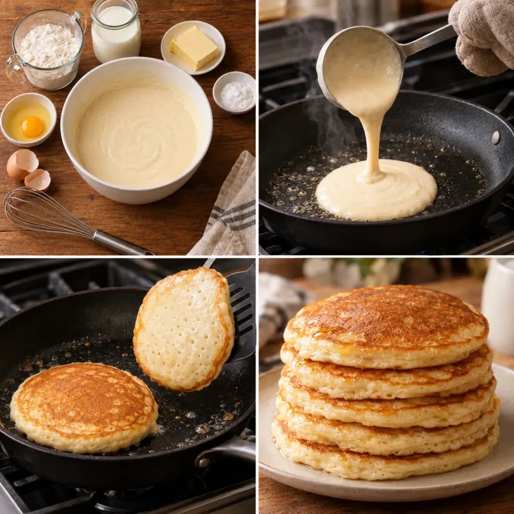 Four-Step Recipe Process Collage