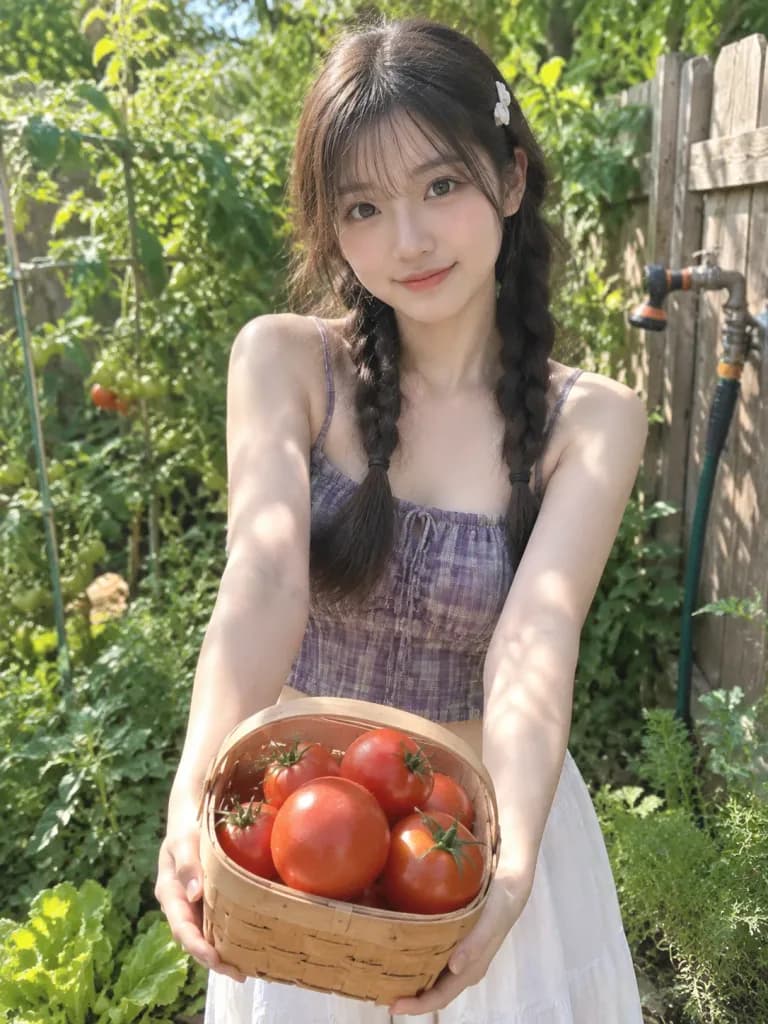 夏日花园生活抓拍人像