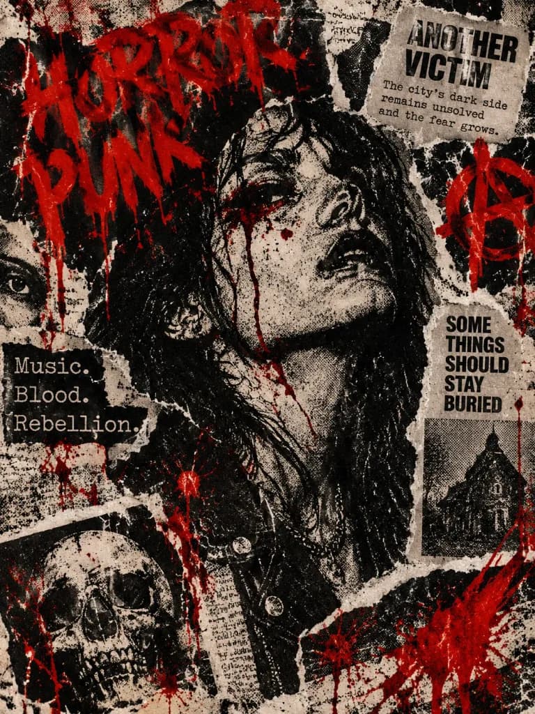 Collage Artistico Horror Punk Grezzo