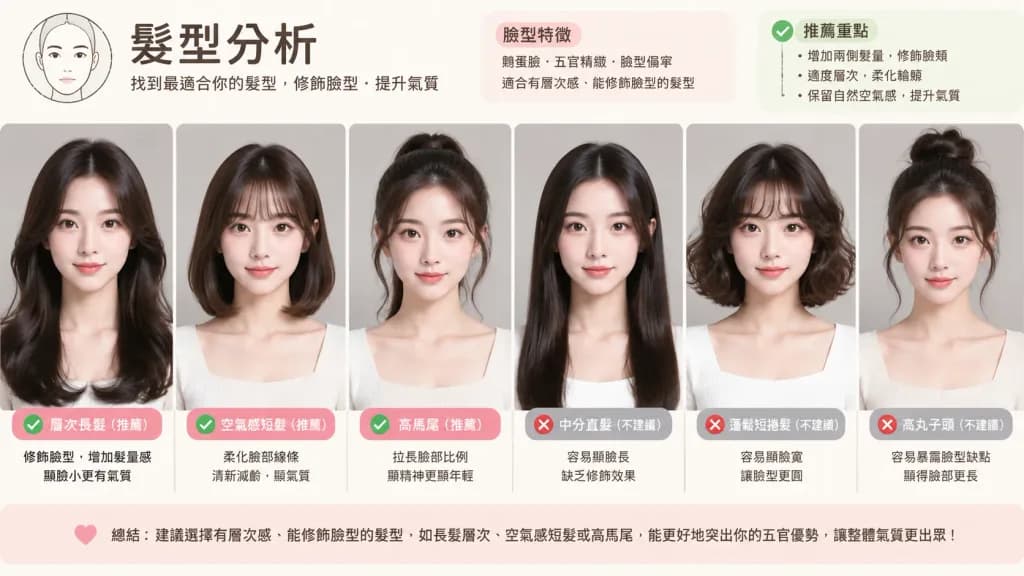 나란히 비교하는 헤어스타일 분석 그래픽