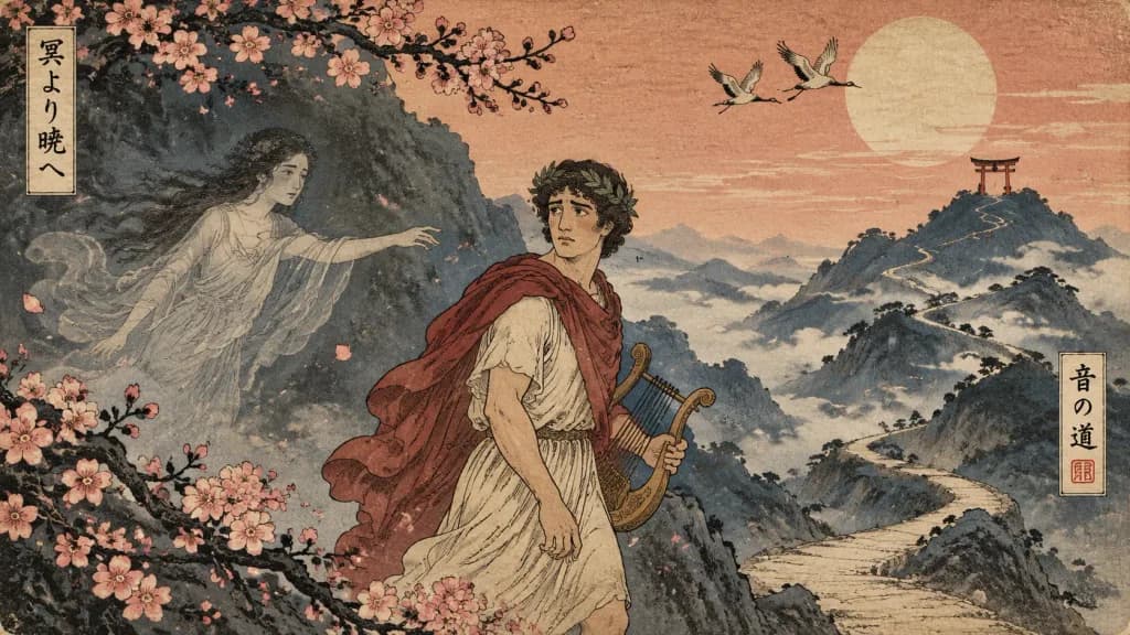 Ukiyo-e Myth of Orpheus and Eurydice