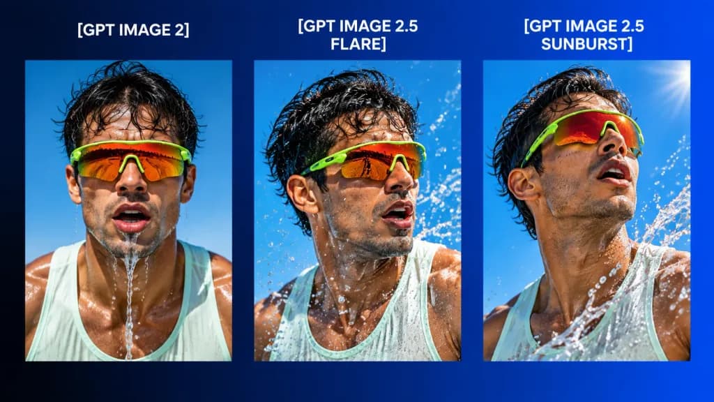 Three-Panel Sports Portrait Model Comparison