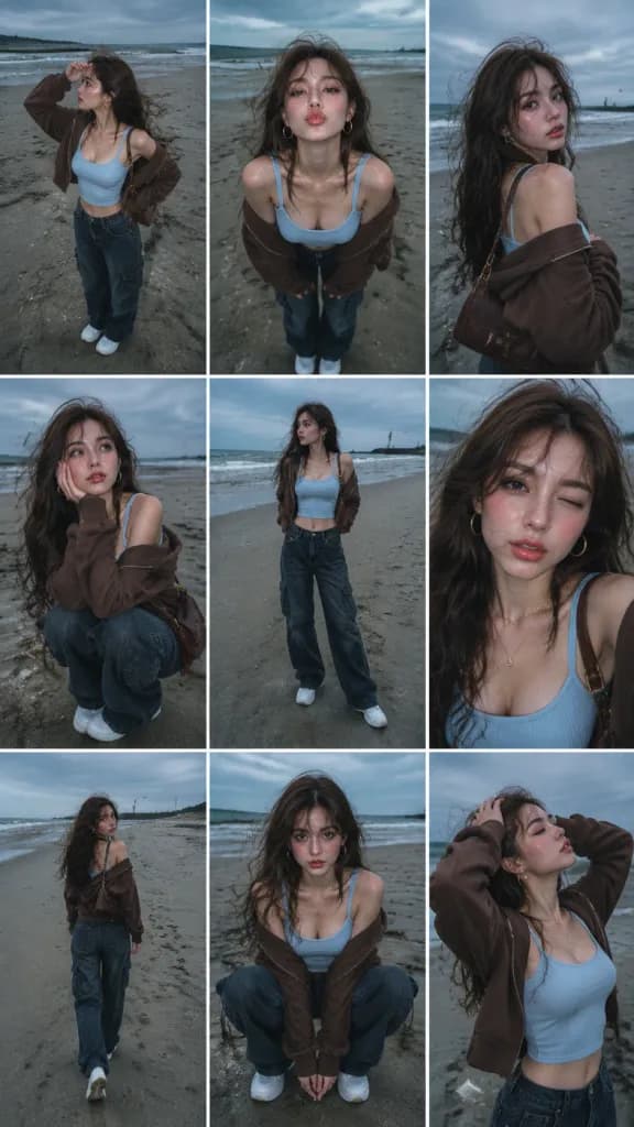 Kolase Mode di Pantai Berangin