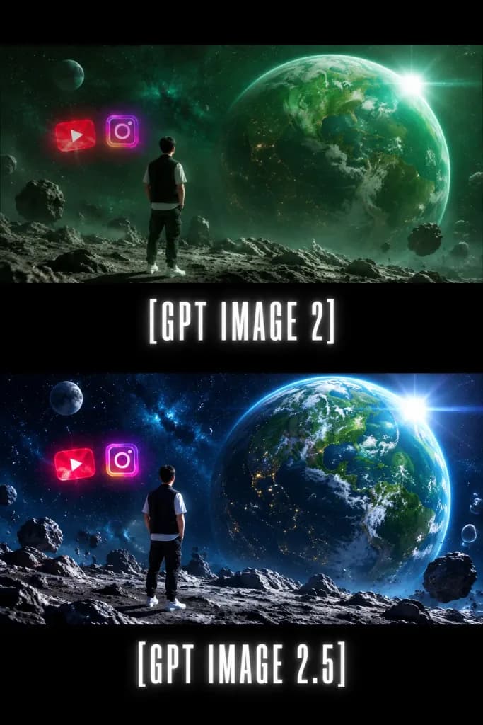 Sci-Fi Scene Generation Comparison Poster