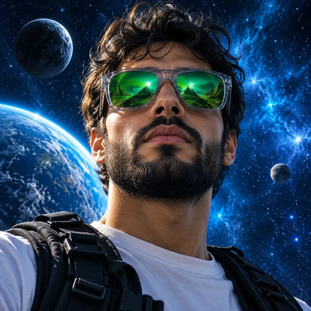 Astronaut Selfie in Deep Space