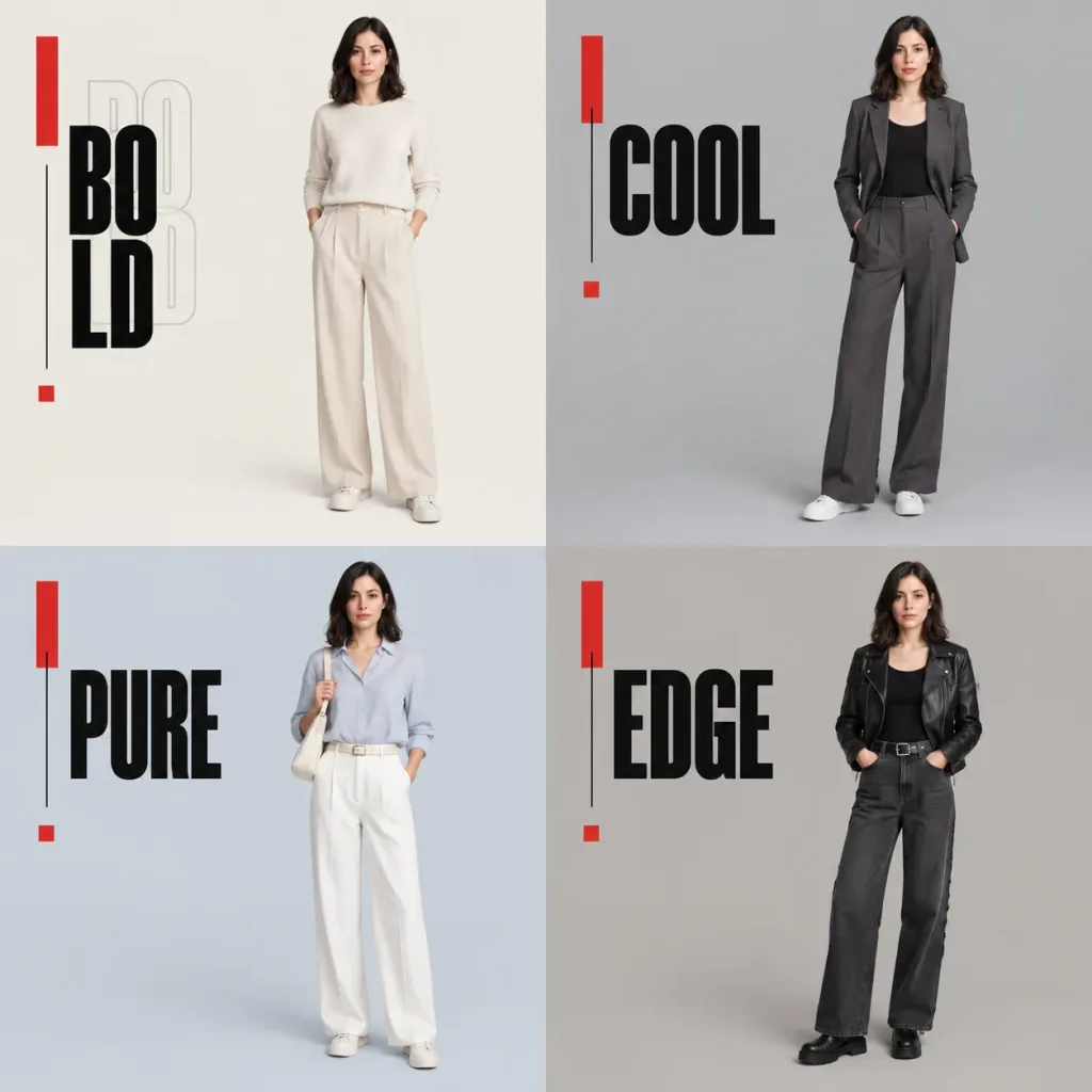 Editorial Fashion Campaign 4-Panel Grid