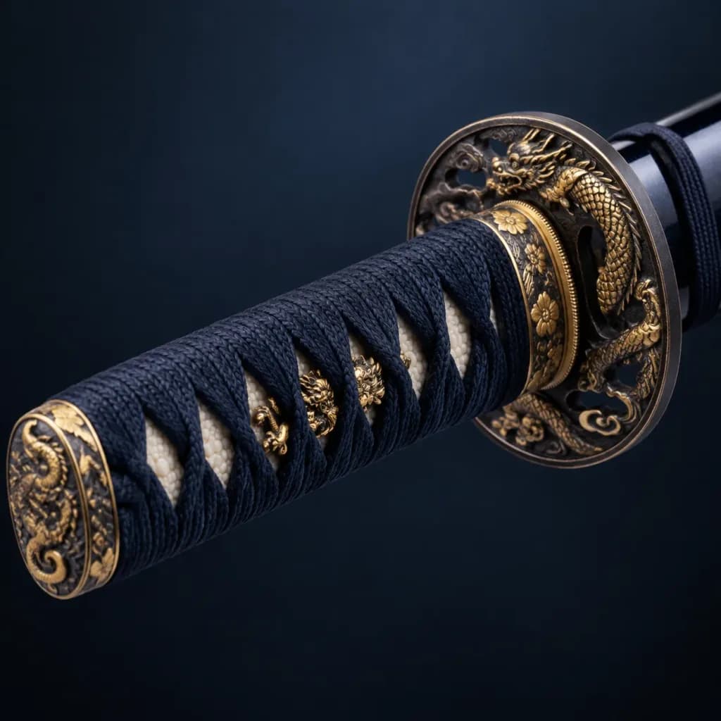 Dettaglio Artigianale dell'Elsa della Katana