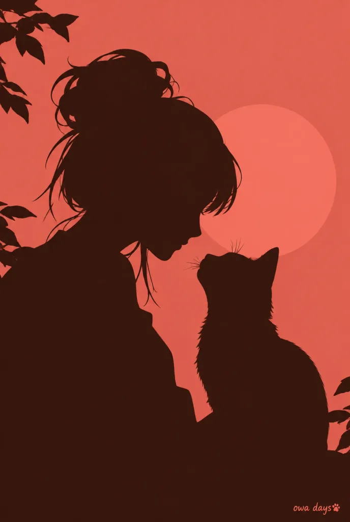 Two-Tone Silhouette Shadow Illustration