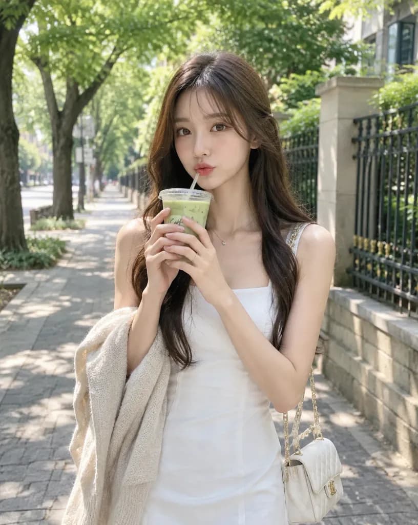 Retrato Estilo de Vida con Matcha en Verano