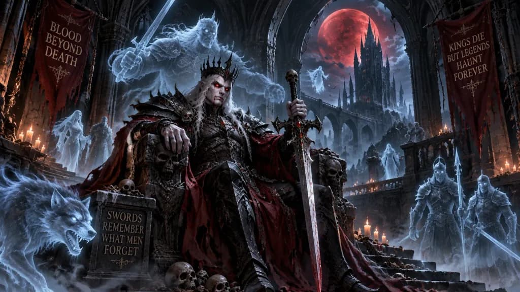 Vampire King on Gothic Throne