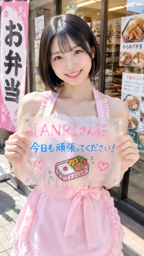Bento Shop Handwritten Sign Portrait