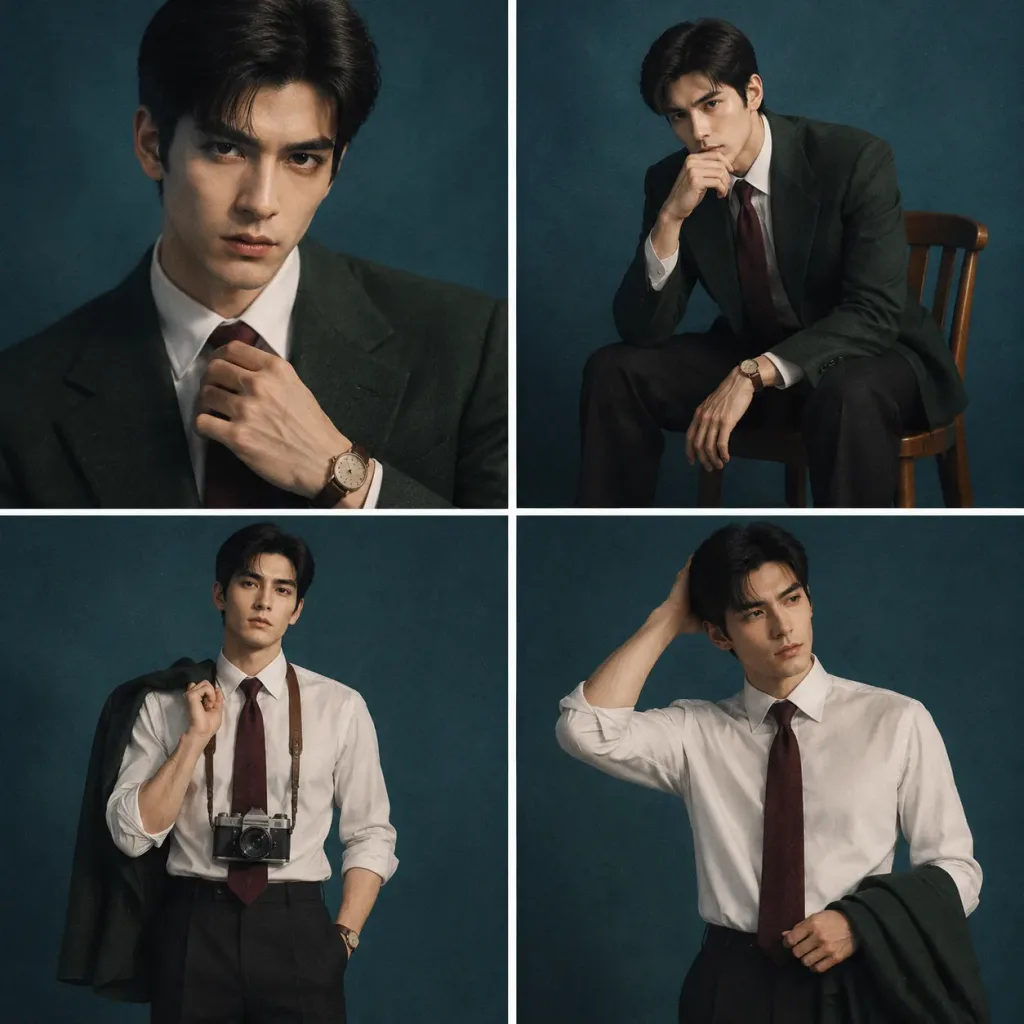 Retro Editorial Men's Fashion Collage
