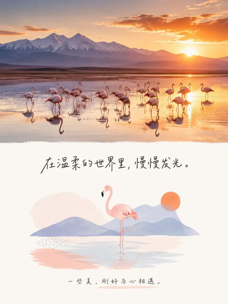 Poster Belah Flamingo Dua Gaya