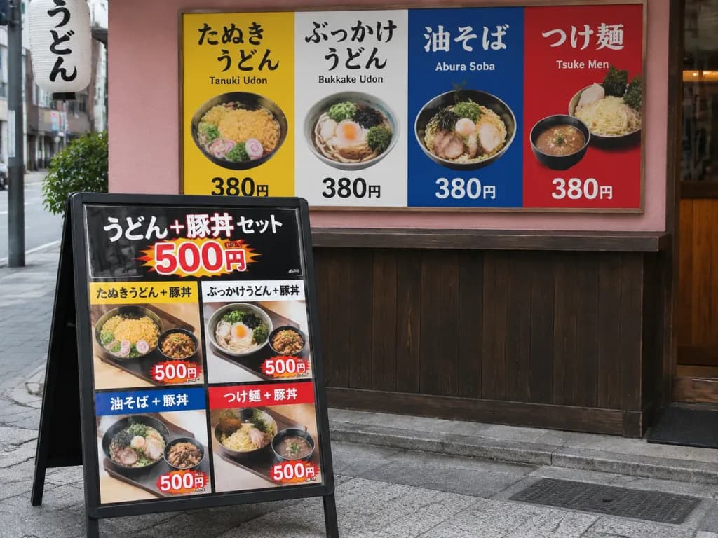 Japanese Restaurant Street Menu Signage