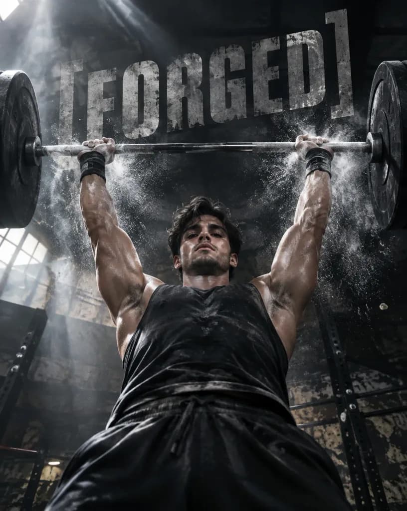 Industrial Gym Overhead Barbell Lift
