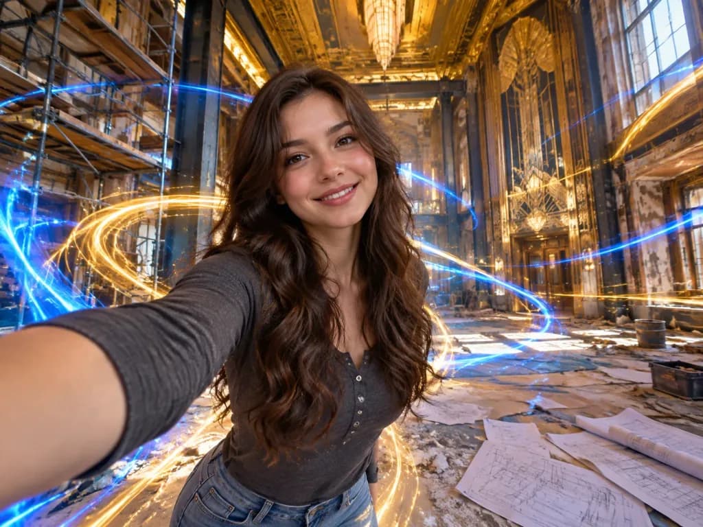 Art Deco Renovation Magical Light Selfie