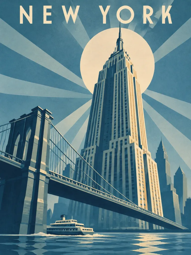 1930s Art Deco Travel Poster