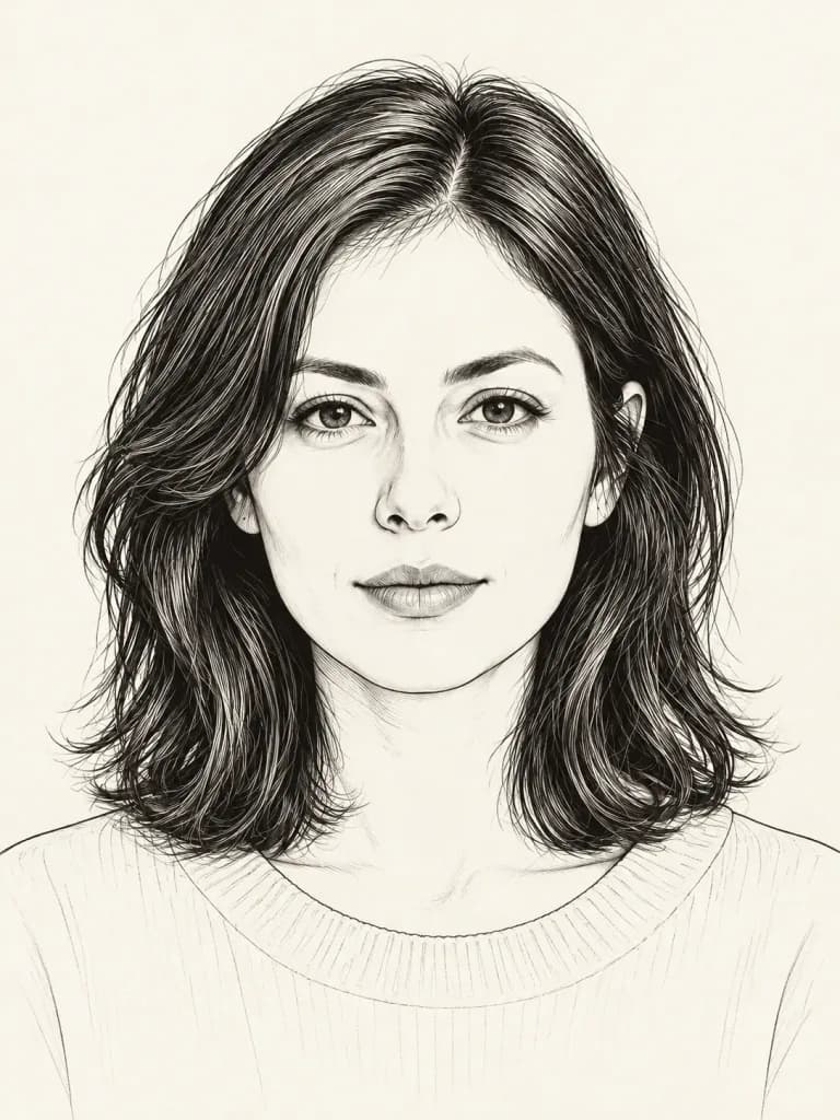 Minimalist Fashion Line Art Illustration