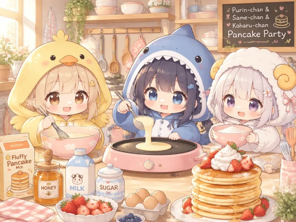 ちびキャラ着ぐるみパンケーキパーティー