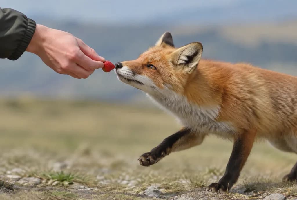 Dynamic Wildlife Interaction Decisive Moment