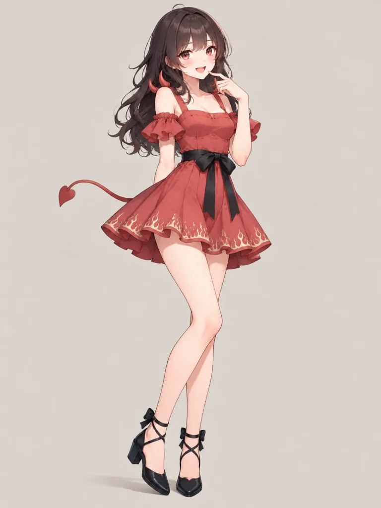 Halloween Devil Mini Dress Character