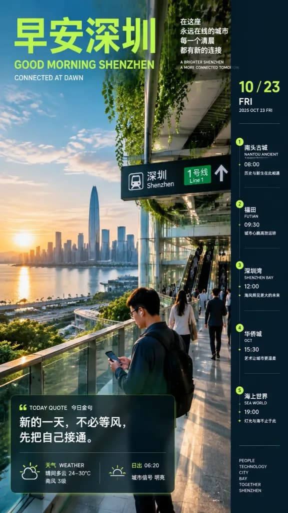 早安深圳城市晨报海报