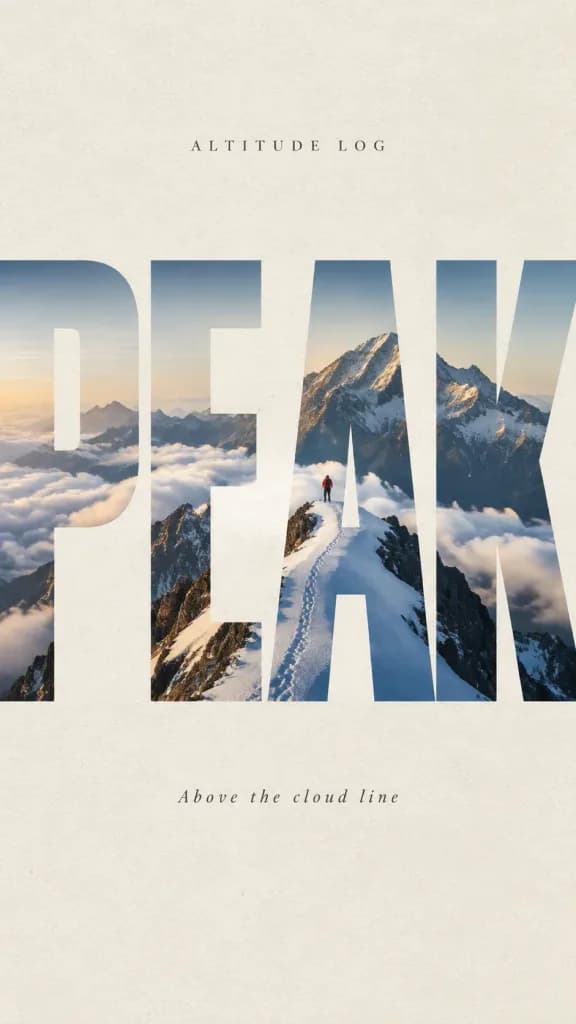 Typographic Mask Travel Poster