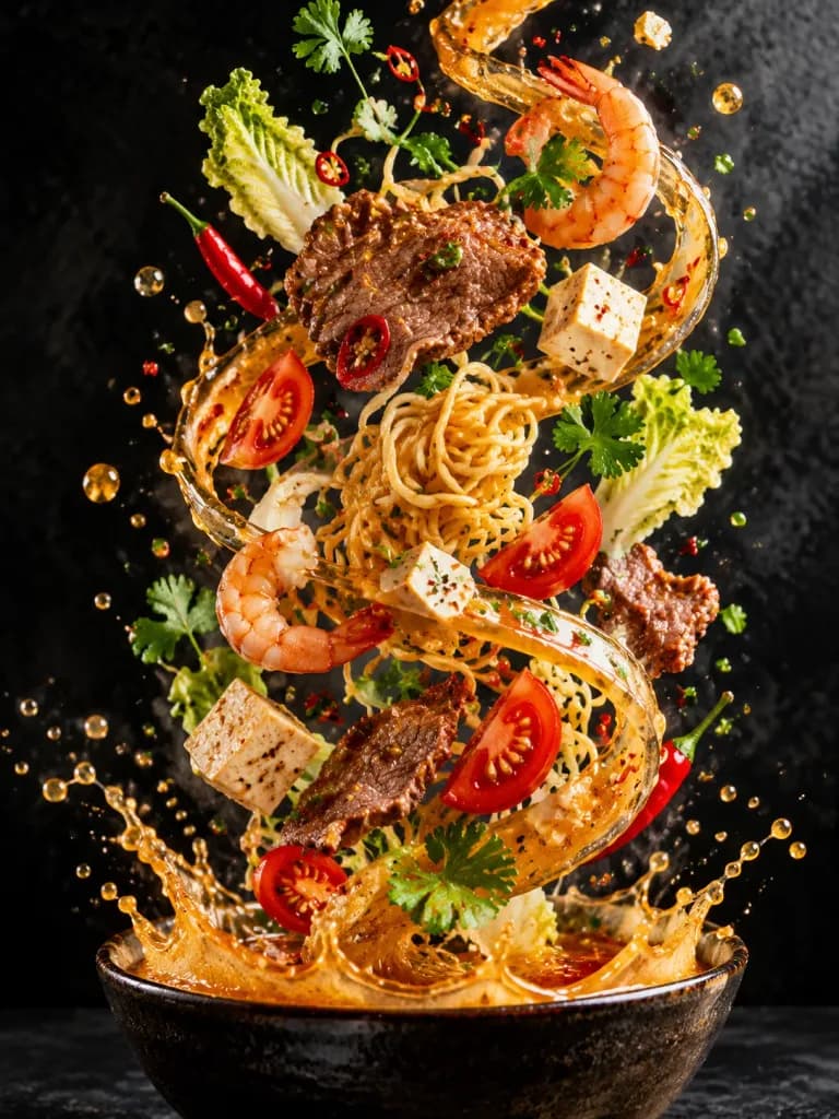 High-Speed Exploding Asian Soup