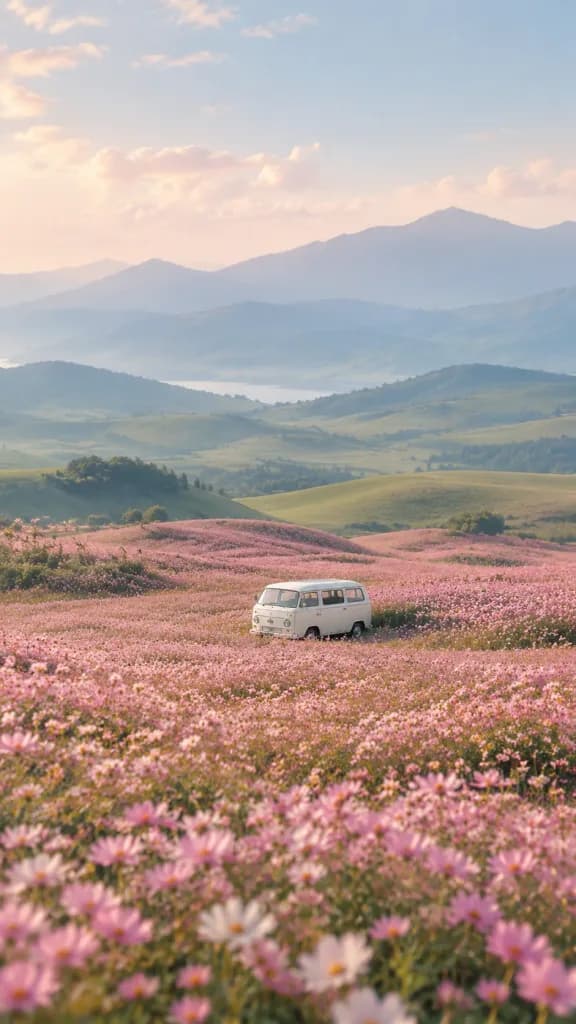 Van Vintage tra le Colline Fiorite di Rosa