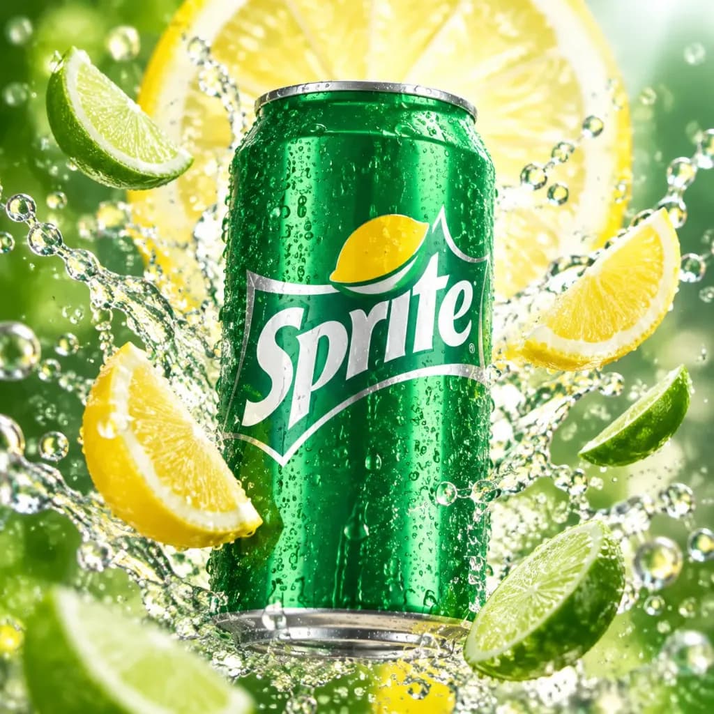 Chilled Citrus Soda Can Commercial Splash