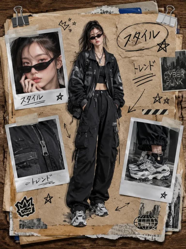 Fashion Lookbook Scrapbook Collage Page