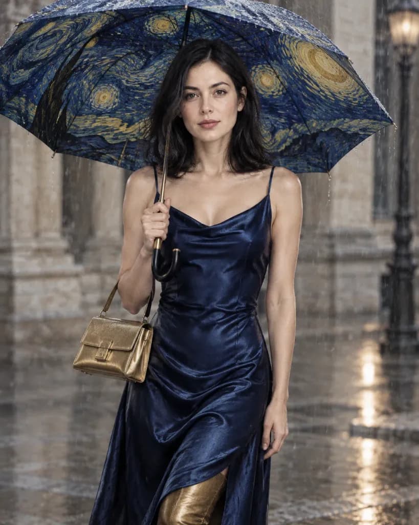 Trasformazione Editoriale di Moda Cinematografica Sotto la Pioggia