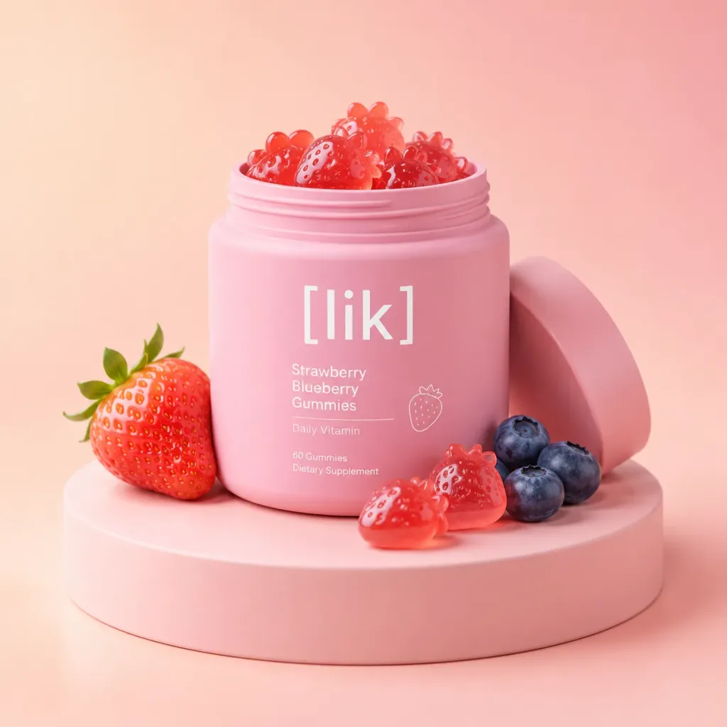 Gummy Vitamin Jar Product Render