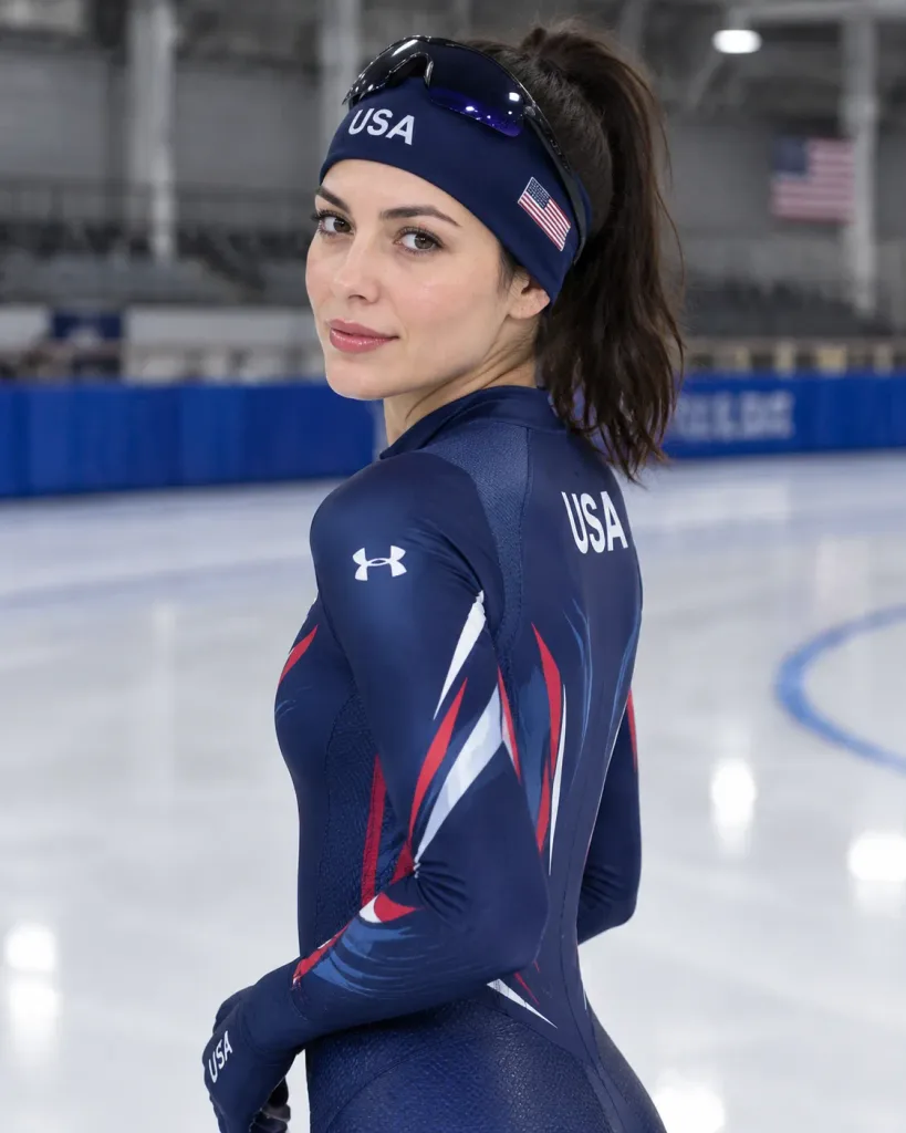 Female Speed Skater Editorial Portrait