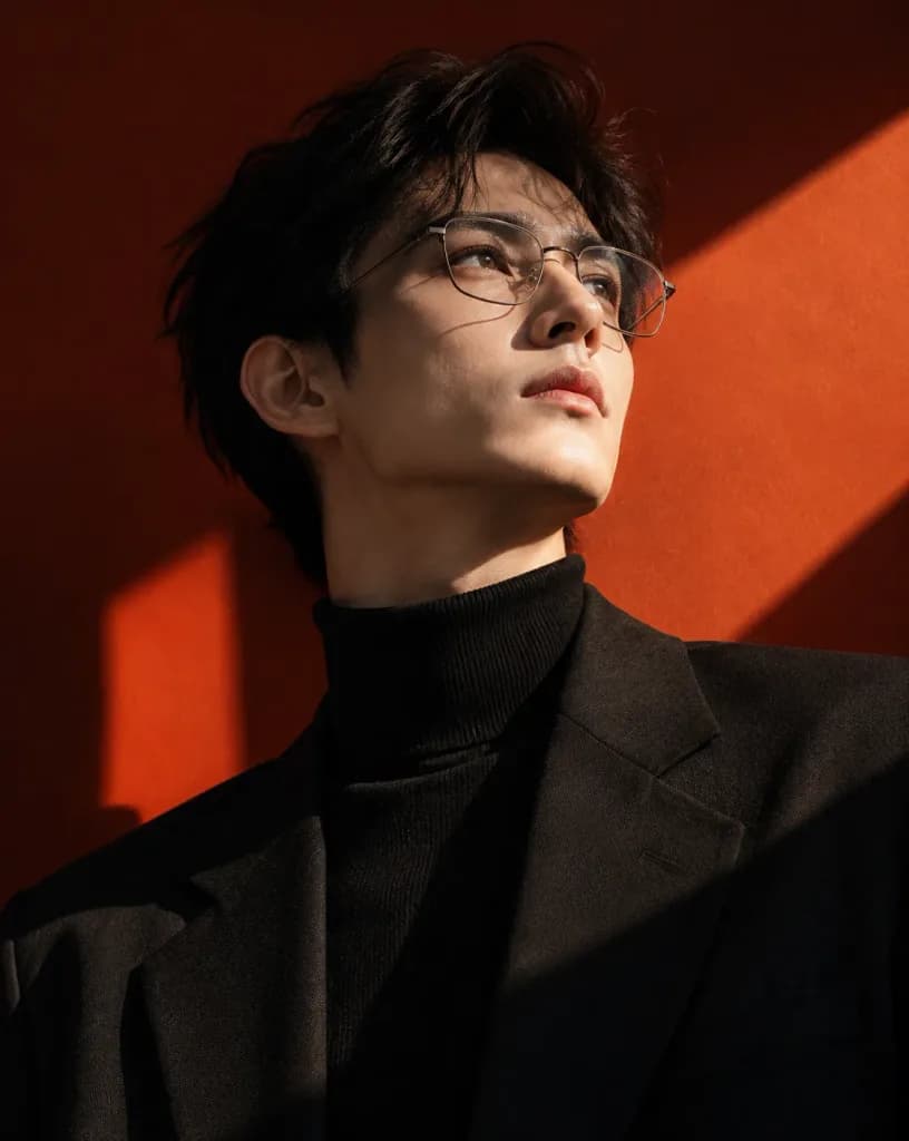 Контрастный Портрет с Четкими Тенями от Солнца