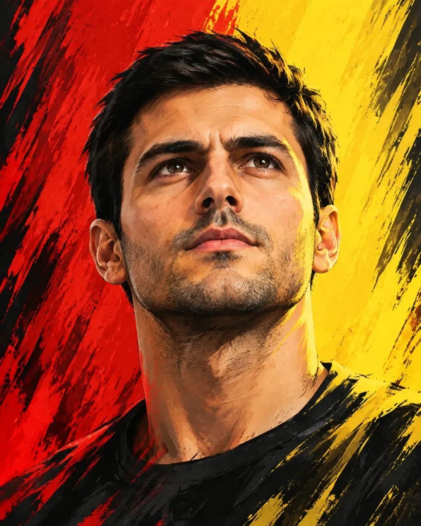 Dramatic Poster Portrait in Limited Palette
