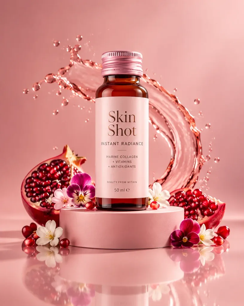 Beauty Collagen Shot Product Photography
