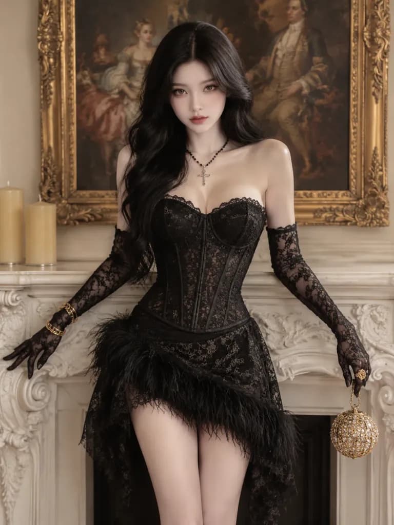 Coquette Gothic Editorial Portrait