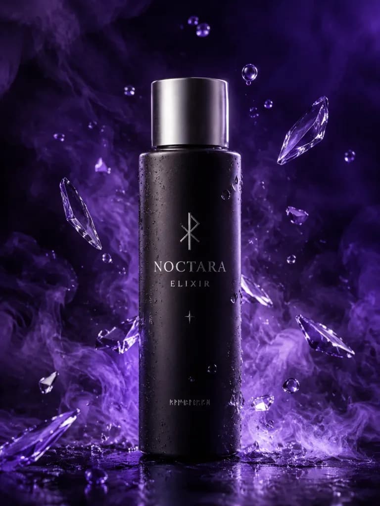 Matte Black Elixir Bottle in Purple Mist