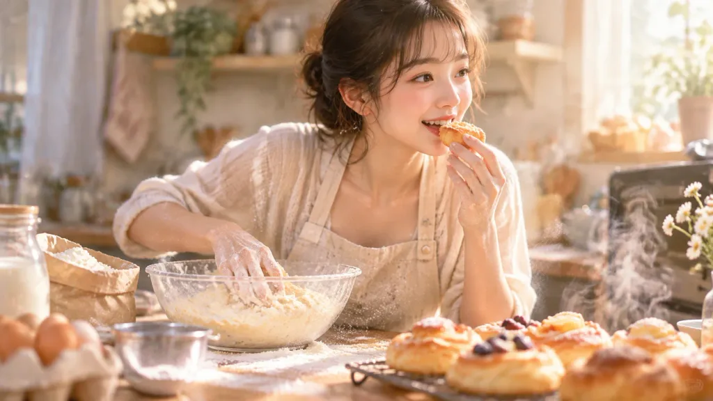 Cảnh Điện Ảnh Người Phụ Nữ Làm Bánh